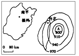 2004年7月1日“蒲公奠”号台风在台湾登陆,读图分析影响台湾、福建省天天气系统是__________。当A点附近最大风力在12级或以上称__ 2004年7月1日“蒲公奠”号台风在台湾登陆,读图分析影响台湾、福建省天天气系统是__________。当A点附近最大风力在12级或以上称__