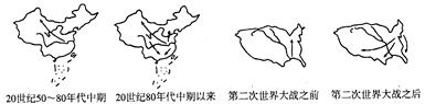 下图为“中国、美国两国不同时期的国内人口迁移示意图”。分析完成1~2题。小题1:与20世纪50-80年代中期相比,20世纪80年代中期以来我国国内人口迁 下图为“中国、美国两国不同时期的国内人口迁移示意图”。分析完成1~2题。小题1:与20世纪50-80年代中期相比,20世纪80年代中期以来我国国内人口迁