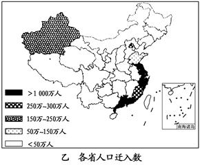 根据国家统计局农调总队的抽样调查,中国每3个产业工人中就有2个来自农村地区。2012年到乡镇企业就业和外出务工的农民有2.3亿。读图完成小题。小题1:我国人口净 根据国家统计局农调总队的抽样调查,中国每3个产业工人中就有2个来自农村地区。2012年到乡镇企业就业和外出务工的农民有2.3亿。读图完成小题。小题1:我国人口净