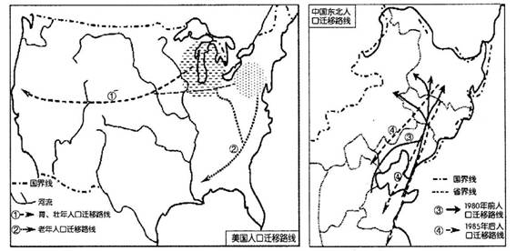 读下列材料和图,回答2题。材料一:1978年,黑龙江农民人均纯收入比山东高2/3,可到了1985年,山东农村经济大发展,超过了黑龙江。材料二:美国与中国东北部人 读下列材料和图,回答2题。材料一:1978年,黑龙江农民人均纯收入比山东高2/3,可到了1985年,山东农村经济大发展,超过了黑龙江。材料二:美国与中国东北部人