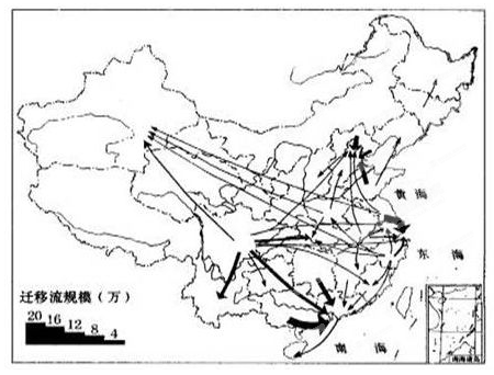 读“80年代下半期我国务工经商流动人口”示意图,回答下列问题从图中可以年看出,人口迁入数量比较多的地区是京津唐,沪宁杭和珠三角。这三个地区吸引人口 读“80年代下半期我国务工经商流动人口”示意图,回答下列问题从图中可以年看出,人口迁入数量比较多的地区是京津唐,沪宁杭和珠三角。这三个地区吸引人口