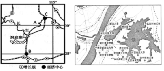 读下左图和右图及材料,回答下列问题。材料:武汉目前在校大学生的数量超过100 读下左图和右图及材料,回答下列问题。材料:武汉目前在校大学生的数量超过100