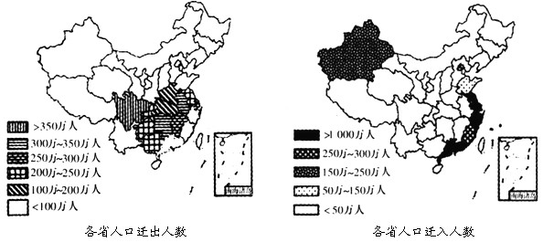 根据国家农调总队的抽样调查,中国每3个产业工人中就有2个来自农村地区。2007年到乡镇企业就业和外出务工的农民有2.26亿。读图完成1~2题。 根据国家农调总队的抽样调查,中国每3个产业工人中就有2个来自农村地区。2007年到乡镇企业就业和外出务工的农民有2.26亿。读图完成1~2题。