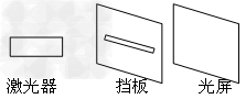 用激光器作光源,在不透光的挡板上开一条缝宽为0.05mm的窄缝,进行光的衍射实验,如图所示,则在光屏上看到的条纹是下图中的 用激光器作光源,在不透光的挡板上开一条缝宽为0.05mm的窄缝,进行光的衍射实验,如图所示,则在光屏上看到的条纹是下图中的