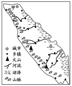 读图,完成小题。小题1:图中聚落主要分布在( )①沿海地区 ②沿河流两岸 ③地势低洼处 ④地势高峻处A.①② B.②③ C.③④ D.①④小题2:影响连接 读图,完成小题。小题1:图中聚落主要分布在( )①沿海地区 ②沿河流两岸 ③地势低洼处 ④地势高峻处A.①② B.②③ C.③④ D.①④小题2:影响连接