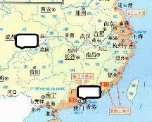 如图,请将下列地点的英文字母代号填入图中相应方框内。A.80年代,中国对外开放的窗口城市 B.1992年,长江沿岸开放的重要城市 如图,请将下列地点的英文字母代号填入图中相应方框内。A.80年代,中国对外开放的窗口城市 B.1992年,长江沿岸开放的重要城市
