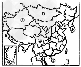 读图回答:写出图中字母代表的陆上邻国和隔海相望的国家名称:A___________B____________C______ 读图回答:写出图中字母代表的陆上邻国和隔海相望的国家名称:A___________B____________C______