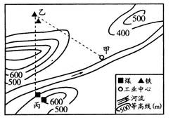 假设每生产1t钢要消耗1.5t煤炭和1.5t铁矿石,下图中甲、乙两地和乙、丙两地相距都为10km,甲、丙两地相距8km。每吨煤炭、铁矿石和钢材的运费分别为0.2 假设每生产1t钢要消耗1.5t煤炭和1.5t铁矿石,下图中甲、乙两地和乙、丙两地相距都为10km,甲、丙两地相距8km。每吨煤炭、铁矿石和钢材的运费分别为0.2