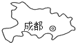 下列省区轮廓与其对应的行政中心正确的是A.B.C.D.