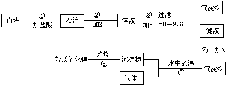 在酸性条件下,次氯酸钠、过氧化氢都有很强的氧化性,可将Fe2+氧化为Fe3+;在溶液中,Mg2和Fe2呈胶状物或絮状物... 魔方格