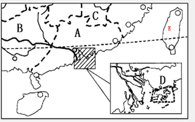 读图,完成有关要求:写出下列字母代表的省名称:A.______,B.______,C.______.字母D代表的经济特区是______,与 魔方格