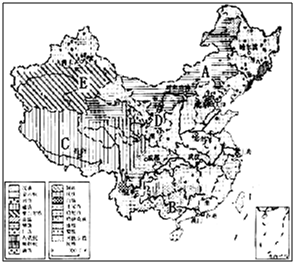 读中国民族图回答下列问题.图中我国少数民族自治区的简称:A、______B、______C、______D、______E、______哈萨克族主要 魔方格