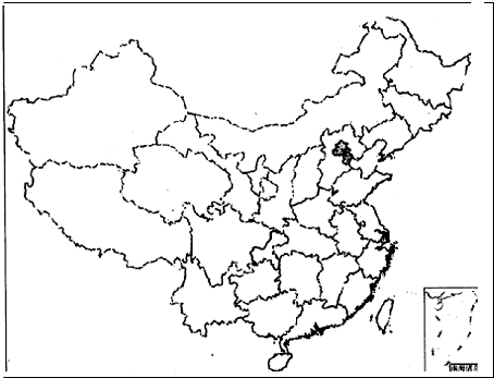 读图,完成下列问题.将下列字母填入图中相应的位置.A.吉林省B.新疆C.北京D.上海E.重庆F.广东G.香港H.台湾图中字母代表直辖市的是_____ 魔方格