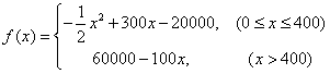 某公司生产一种电子仪器的固定成本为20000元,每生产一台仪器需增加投入100元,已知总收益满足函数:,其中x是仪器的月产量.(1)将利润表示为月产 某公司生产一种电子仪器的固定成本为20000元,每生产一台仪器需增加投入100元,已知总收益满足函数:,其中x是仪器的月产量.(1)将利润表示为月产