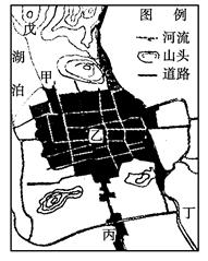 如图为印度半岛(盛行东北季风和西南季风)某城市示意图,据此回答问题。小题1:图中甲、乙、丙三地依次对应的城市功能区是( )A.工业区、工业区、住宅区B.低级住 如图为印度半岛(盛行东北季风和西南季风)某城市示意图,据此回答问题。小题1:图中甲、乙、丙三地依次对应的城市功能区是( )A.工业区、工业区、住宅区B.低级住