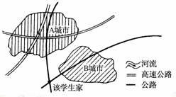 读某学生所在地区的城镇分布简略示意图,完成下列问题。小题1:该学生家准备购买一辆高档轿车,他们最可能去的城市及判断理由正确的是( )A.去B城市,距离他们家近 读某学生所在地区的城镇分布简略示意图,完成下列问题。小题1:该学生家准备购买一辆高档轿车,他们最可能去的城市及判断理由正确的是( )A.去B城市,距离他们家近