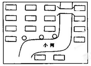 读图2“某小区垃圾收集点(小圆圈)布局示意”,回答问题。(共10分)小题1:垃圾收集点布局,在选址上存在的问题有________________________ 读图2“某小区垃圾收集点(小圆圈)布局示意”,回答问题。(共10分)小题1:垃圾收集点布局,在选址上存在的问题有________________________