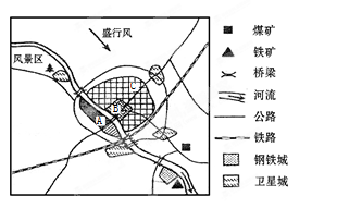 某区域示意图,A、B、C为该区域中心城市的三个功能区。读图,分析回答问题。A、B、C三个功能区中,属于商业区的是。该城市在 某区域示意图,A、B、C为该区域中心城市的三个功能区。读图,分析回答问题。A、B、C三个功能区中,属于商业区的是。该城市在