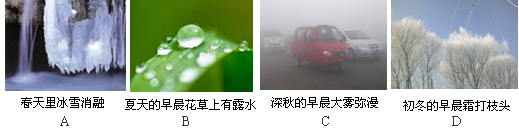 5在图所示的各种自然现象中,属于凝华的是 5在图所示的各种自然现象中,属于凝华的是
