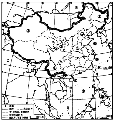 读下图完成下列问题:邻国A的名称是 ;在我国的邻国中,面积最大的国家的代号是 ;与我国有不连续边界的邻国的代号是 ;属于东 读下图完成下列问题:邻国A的名称是 ;在我国的邻国中,面积最大的国家的代号是 ;与我国有不连续边界的邻国的代号是 ;属于东