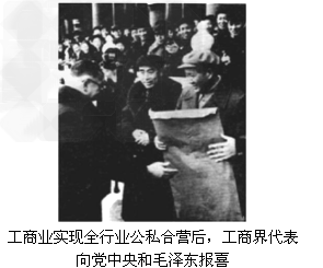 1956年底,毛泽东对秘书田家英说:“我很高兴,1949年全国解放时都没这么高兴。”结合下面两幅图片,说说毛泽东高兴的原因。 1956年底,毛泽东对秘书田家英说:“我很高兴,1949年全国解放时都没这么高兴。”结合下面两幅图片,说说毛泽东高兴的原因。