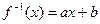 已知函数的反函数是,则与的取值分别是A.=1,="0"B.=-1,="0" C.=1,=0或=-1,D.,为任意非零实数 已知函数的反函数是,则与的取值分别是A.=1,="0"B.=-1,="0" C.=1,=0或=-1,D.,为任意非零实数