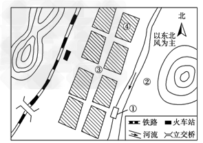 从城市功能区合理布局的角度考虑,若在下图中分别布局中心商务区、住宅区、城郊农业区、港口码头四个功能区,则①、②、③、④对应的功能区是: 从城市功能区合理布局的角度考虑,若在下图中分别布局中心商务区、住宅区、城郊农业区、港口码头四个功能区,则①、②、③、④对应的功能区是: