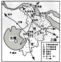 近年来,苏州市沿江地带形成以冶金、能源、纺织、化工、粮油等基础产业为主的产业群体。下图中的Ⅰ、Ⅱ、Ⅲ示意苏州市城市化、工业化发展走廊。1 近年来,苏州市沿江地带形成以冶金、能源、纺织、化工、粮油等基础产业为主的产业群体。下图中的Ⅰ、Ⅱ、Ⅲ示意苏州市城市化、工业化发展走廊。1