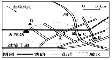 读“我国某城市道路和商业中心分布略图”,回答下列问题(1)图中A、B、C、D四点______是该市的商业中心,其布局原则是_________;B为该市 读“我国某城市道路和商业中心分布略图”,回答下列问题(1)图中A、B、C、D四点______是该市的商业中心,其布局原则是_________;B为该市