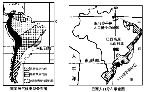 分析巴西人口的分布特点及其原因。 分析巴西人口的分布特点及其原因。