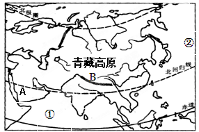 读“亚洲部分图”,分析回答:图中字母或数字代表的地理事物的名称是:A半岛 B山脉①洋②洋从图中可看出,亚洲地势特点是。受 读“亚洲部分图”,分析回答:图中字母或数字代表的地理事物的名称是:A半岛 B山脉①洋②洋从图中可看出,亚洲地势特点是。受