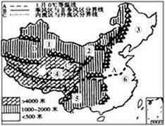 请根据右图中信息回答下列问题。我国地势特征是__________。对河流的影响是_____________________________。A线经过 请根据右图中信息回答下列问题。我国地势特征是__________。对河流的影响是_____________________________。A线经过