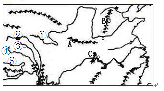 我国部分地区图,回答下列问题。 图中山脉A是 _ ___,它位于地势的第阶梯,其北侧的地形区是_________________。山脉B是, 我国部分地区图,回答下列问题。 图中山脉A是 _ ___,它位于地势的第阶梯,其北侧的地形区是_________________。山脉B是,