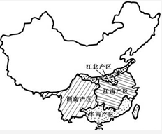 右图示意的是我国一级茶区分布图。关于我国一级茶区的说法,正确的是:A.均分布于亚热带季风气候区B.均分布于红壤地区C.气温是影响江北产区北界的最主要因素D.西北 右图示意的是我国一级茶区分布图。关于我国一级茶区的说法,正确的是:A.均分布于亚热带季风气候区B.均分布于红壤地区C.气温是影响江北产区北界的最主要因素D.西北