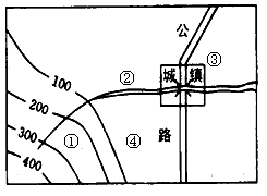 准备在图中①②③④四处安排小麦、花卉、乳牛、水果四种农业类型种植,其安排合理的是A.①小麦 ②水果 ③乳牛 ④花卉B.①水果 ②乳牛 ③花卉 ④小麦 C.①乳牛 准备在图中①②③④四处安排小麦、花卉、乳牛、水果四种农业类型种植,其安排合理的是A.①小麦 ②水果 ③乳牛 ④花卉B.①水果 ②乳牛 ③花卉 ④小麦 C.①乳牛