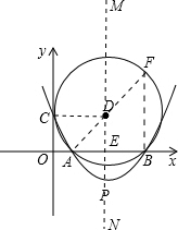 已知:如图,抛物线y=12x2-3x+c交x轴正半轴于A、B两点,交y轴于C点,过A、B、 已知:如图,抛物线y=12x2-3x+c交x轴正半轴于A、B两点,交y轴于C点,过A、B、