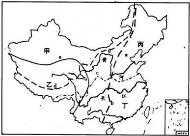 读图回答问题.地理分界线a是我国______分界线,界线b是______分界线.季风区与非季风区的分界线是______线.四条线中冬季0℃等温