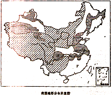 下图是“我国地形分布示意图”,读后完成下列各题:下列符号中表示平原分布的图例符号是______.从图中可以看出,我国的平原主要分布在______.A 魔方格
