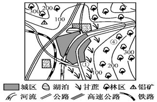 图为“我国某城市及周边地区示意图”(海拔单位m),读图回答下列问题。小题1:该市最可能位于A.四川B.青海C.山东D.广西小题2:如果考虑规划建高科技园区,最合 图为“我国某城市及周边地区示意图”(海拔单位m),读图回答下列问题。小题1:该市最可能位于A.四川B.青海C.山东D.广西小题2:如果考虑规划建高科技园区,最合