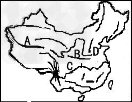 读“中国地形图”,回答下列问题:写出图中字母所代表的地理事物名称:A____山脉;B ___山脉 ;C___盆地;D __ 读“中国地形图”,回答下列问题:写出图中字母所代表的地理事物名称:A____山脉;B ___山脉 ;C___盆地;D __