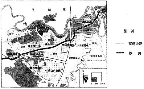 图为“我国南方某城市用地布局图”,该城市常年以东南、东北风为主。读图回答下列问题。从环境保护角度考虑,图中重化工业区布局的利:,弊:。( 图为“我国南方某城市用地布局图”,该城市常年以东南、东北风为主。读图回答下列问题。从环境保护角度考虑,图中重化工业区布局的利:,弊:。(