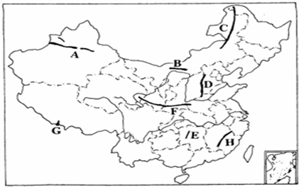 读图,回答问题:A是______.B山脉位于我国地势第______级阶梯上.C山脉的东侧是______平原.D山脉的西侧是___ 魔方格