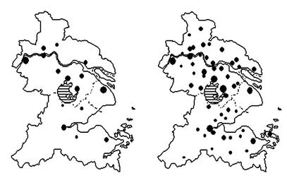 读“长江三角洲地区的城市发展图”,回答问题。小题1:关于图示过程对地理环境产生的影响,叙述正确的是A.城市为生物提供了栖息地,生物多样 读“长江三角洲地区的城市发展图”,回答问题。小题1:关于图示过程对地理环境产生的影响,叙述正确的是A.城市为生物提供了栖息地,生物多样