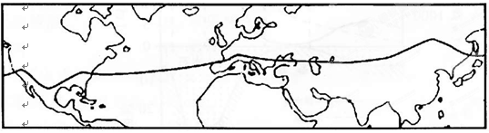 下图为“世界水稻种植区北界分布图”,读图完成2题。小题1:确定水稻种植区北界的主要依据是A.地形B.热量C.降水D.土壤小题2:若图为水稻种植的主要区位因素图, 下图为“世界水稻种植区北界分布图”,读图完成2题。小题1:确定水稻种植区北界的主要依据是A.地形B.热量C.降水D.土壤小题2:若图为水稻种植的主要区位因素图,