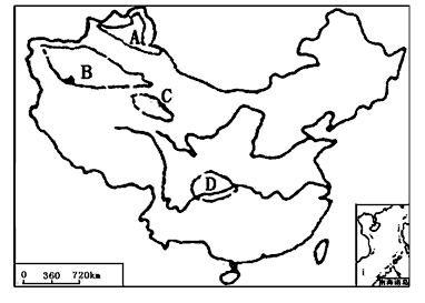 读“我国四大盆地示意图”,完成下列要求。四大盆地中位于南方地区的是__________,位于西北地区的是_______、_______;青藏铁路穿 读“我国四大盆地示意图”,完成下列要求。四大盆地中位于南方地区的是__________,位于西北地区的是_______、_______;青藏铁路穿