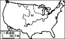 读右图,完成16-17题。15.M区域的农业地域类型是 ( ) A.水稻种植业B.大牧场放牧业 C.商品谷物农业 D.混合农业16.M区域农业生产的优势区位条件 读右图,完成16-17题。15.M区域的农业地域类型是 ( ) A.水稻种植业B.大牧场放牧业 C.商品谷物农业 D.混合农业16.M区域农业生产的优势区位条件