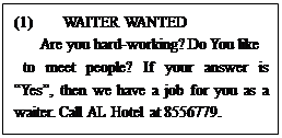 根据短文内容,在A、B、C、D四个选项中选择一个最佳答案。小题1:_________are needed in AL Hotel.A.CleanersB.Rep 根据短文内容,在A、B、C、D四个选项中选择一个最佳答案。小题1:_________are needed in AL Hotel.A.CleanersB.Rep