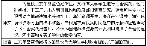 2011年山东半岛蓝色经济区上升为国家战略引起高三学生的热议,同学们纷纷查找有关资料。下面是某校高三班同学查找到的部分微博内容,请你共同参与研 2011年山东半岛蓝色经济区上升为国家战略引起高三学生的热议,同学们纷纷查找有关资料。下面是某校高三班同学查找到的部分微博内容,请你共同参与研