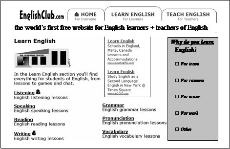 小题1:The name of the website is ________.A.HomeB.Learning EnglishC.ListeningD.Eng 小题1:The name of the website is ________.A.HomeB.Learning EnglishC.ListeningD.Eng