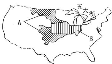 读图,完成下列问题图中阴影所示的农业地域类型是,字母代表的农作物分别是:A、B。该种农业地域类型的特征是:①、②。 读图,完成下列问题图中阴影所示的农业地域类型是,字母代表的农作物分别是:A、B。该种农业地域类型的特征是:①、②。